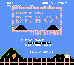 Super Pac-Man Bros (demo) Title Screen
